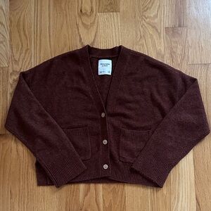 Abercrombie & Fitch Women's Rust/Brown Cardigan Sweater